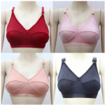 Picture of 4 pieces stylish printed stretchable soft bra for girls and women