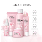Picture of Laikou Japan Sakura Skin Care Set - 5pcs [serum Cream Toner Eye Cream Cleanser Combo]