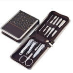 Picture of 9 Pcs Carbon Steel Nail Clippers Set Professional Scissors Suit With Box Trimmer Grooming Manicure Cutter Kits For Nail Tools - Pedicure Set